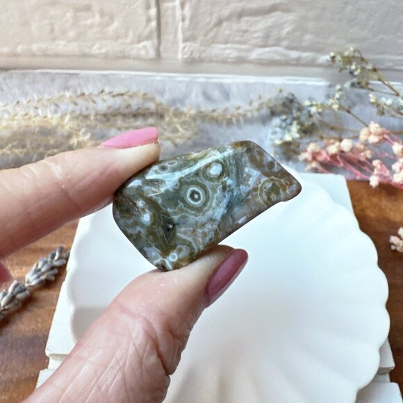 Set of 6 Ocean Jasper Tumbles - Picture 7 of 11